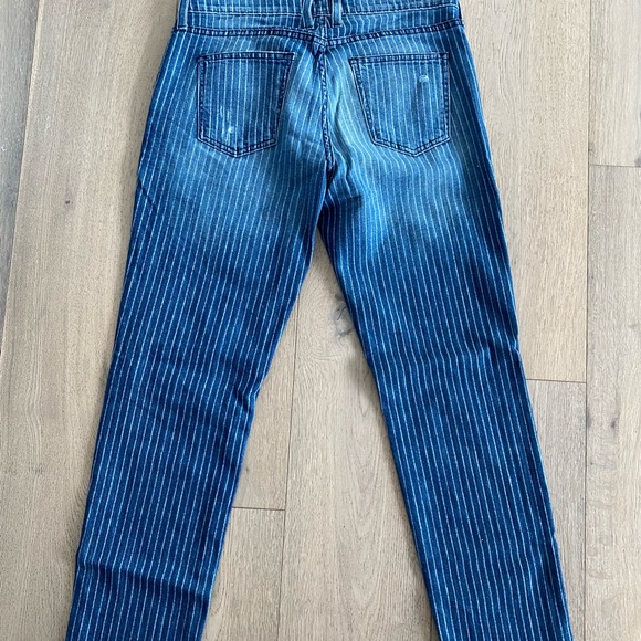Current Elliot THE FLING INDIGO PINSTRIPE DESTROY - Picture 4 of 10